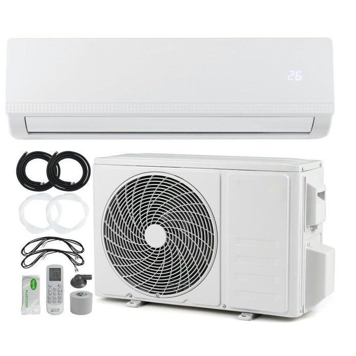 RELAX4LIFE 9000 BTU Omkeerbare Split Airconditioner - 22 m² - Verwarming en koeling - Invertertechnologie - Energieklasse A++