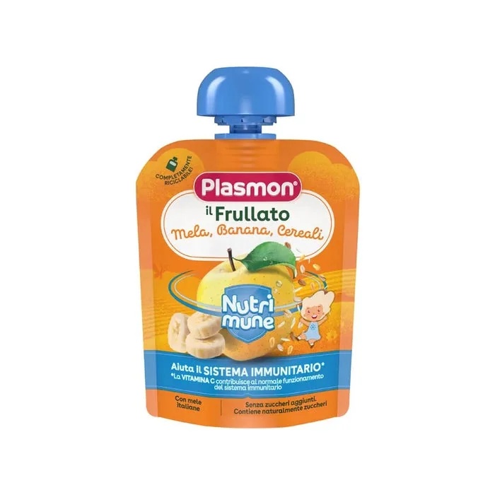 PLASMON Nutrimune Smoothies - Appel-Bananen Pap 85g Babyvoeding