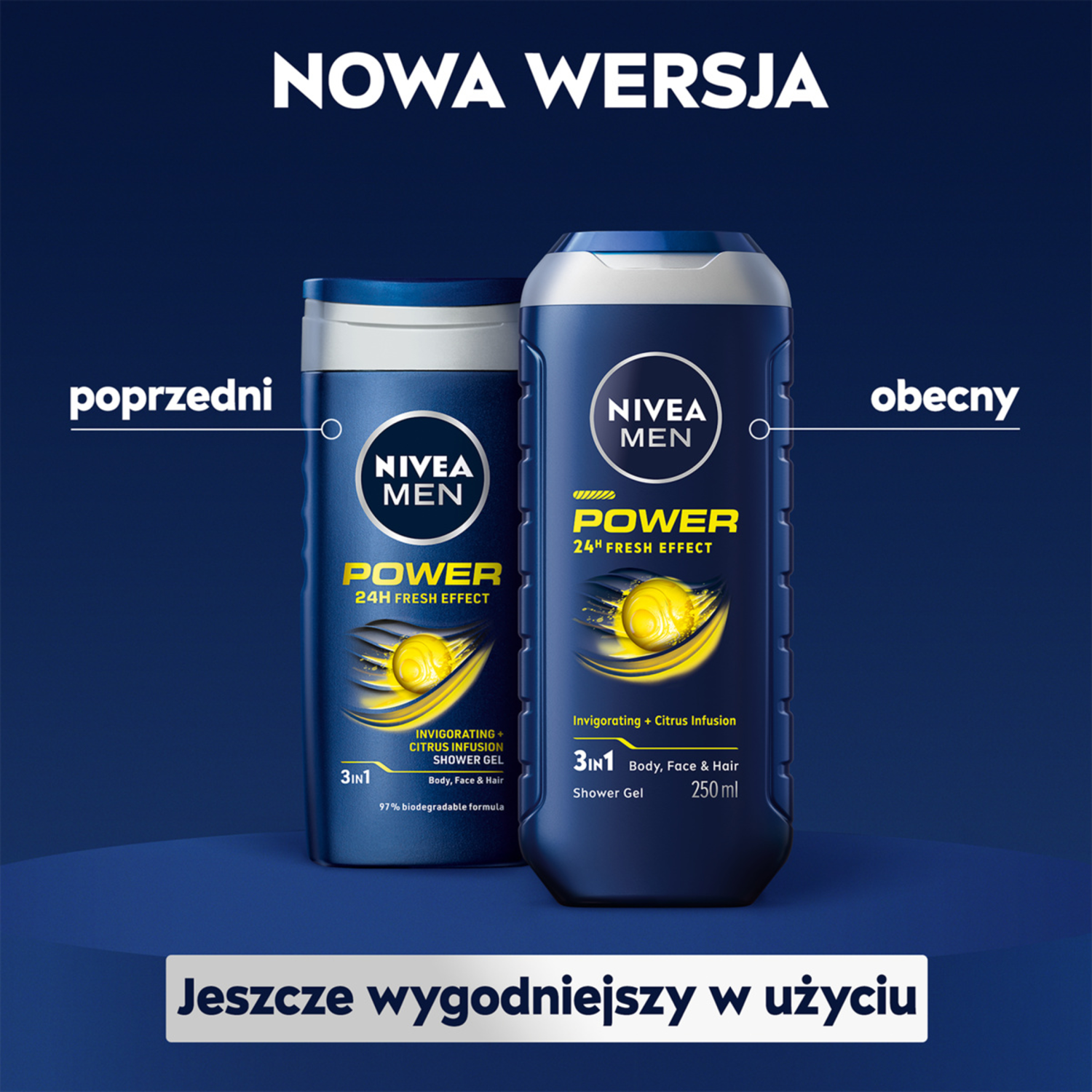 Nivea Men dusjsåpe for menn 500ml Power Refresh Men