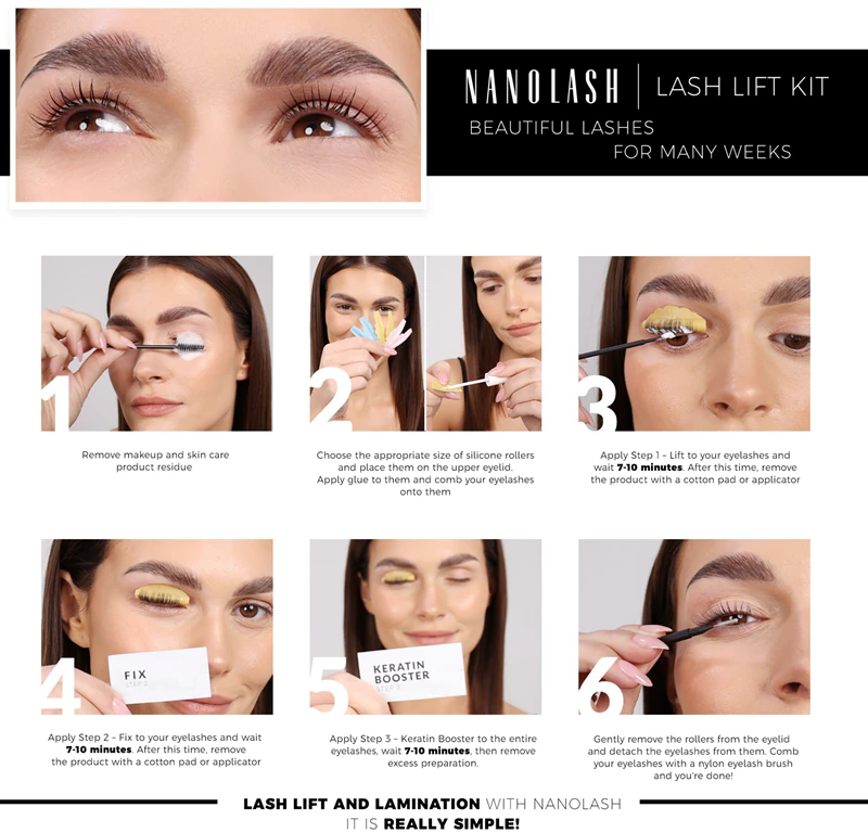 Nanolash Lash Lift Kit - sada pro lifting a laminaci řas