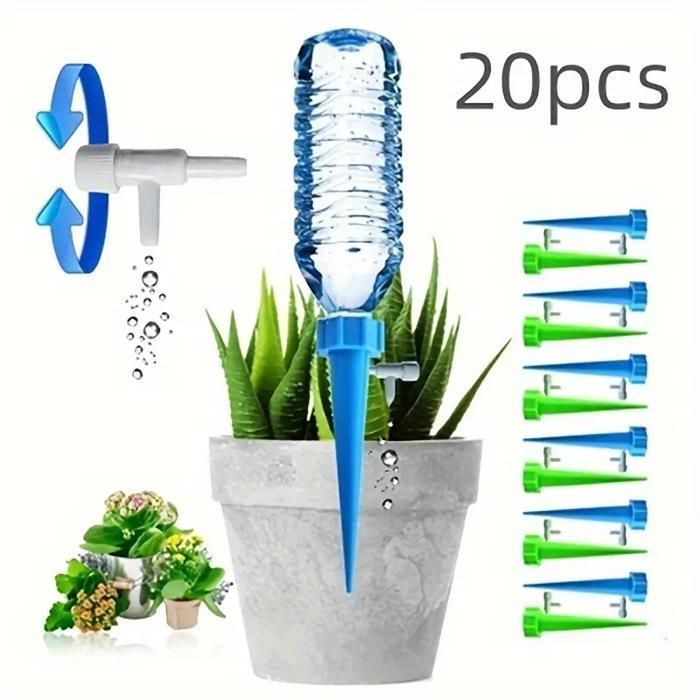 Kit d'irrigation goutte à goutte automatique de 40 pièces avec valve réglable parfait pour et les plantes en pot