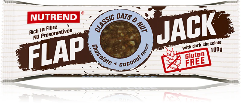 Nutrend FlapJack Bezlepkový doplněk stravy ovesná tyčinka Bez lepku