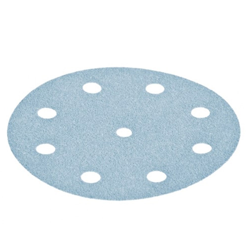 Disc de șlefuit granat FESTOOL, 125 mm, granulație 180, cu 9 găuri, 10 buc. 497149