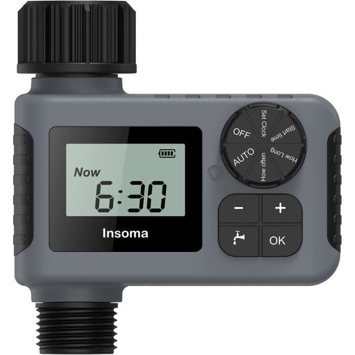 Temporizador de riego ZGEER - Temporizador automático - Resistente al agua IPX5 - Fácil de programar - Jardín