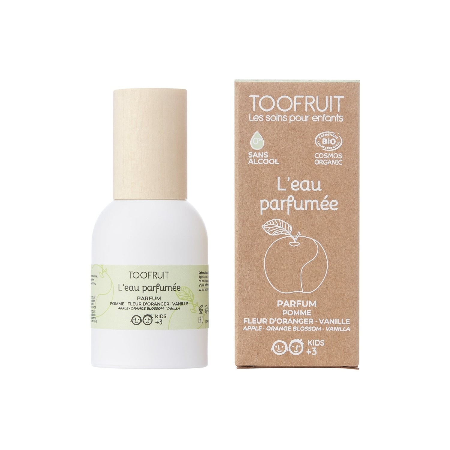 Toofruit Eau Parfumée pomme-fleur d'orange-vanille