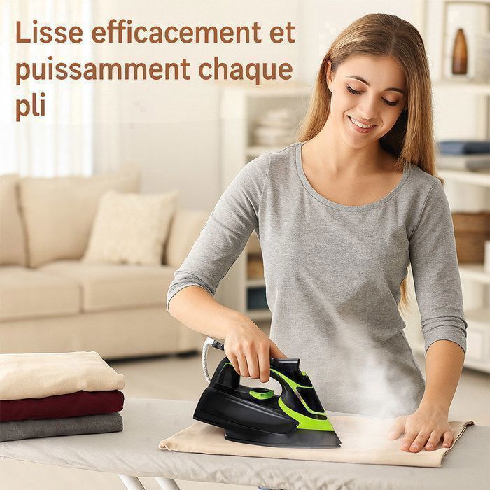 Plancha de vapor - Depósito de agua de 400 ml - Plancha de vapor de 2800 W - Vapor con sistema de limpieza antical - Vapor continuo de 30 g/min