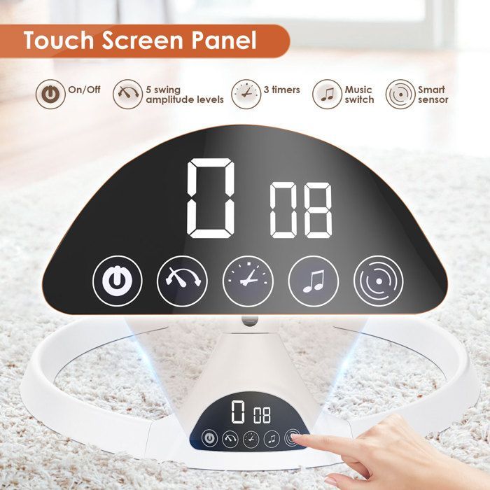 Columpio eléctrico para bebés, hamaca para bebés con control remoto y control inalámbrico, apto para niños de hasta 9 kg.