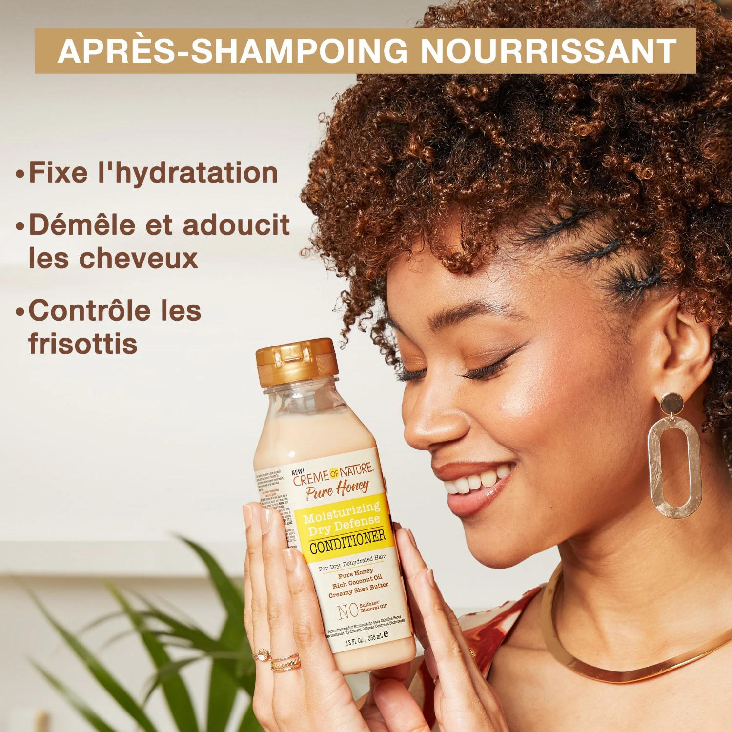 Creme of Nature Pure Honey - Après-shampoing nourrissant sans sulfate