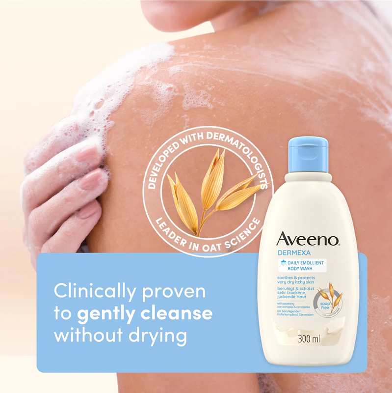 Aveeno Dermexa Daily Emolient Body Wash gel de banho calmante