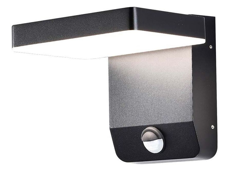 Kinkiet zewnętrzny VT-11020S LED 17,8 cm 4000K z czujnikiem ruchu czarny