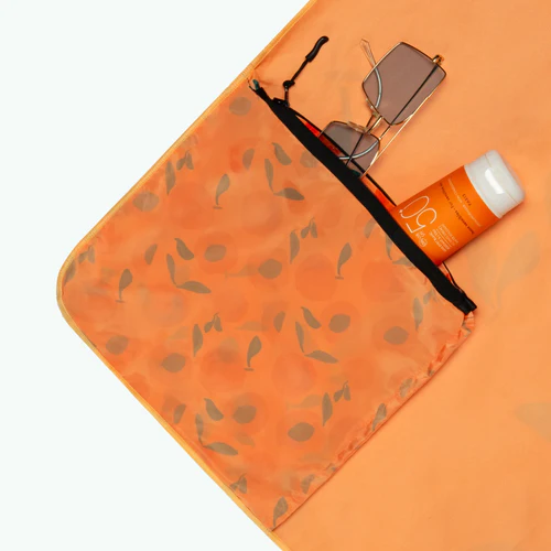 Cabaia Ty Bihan - Oranje rechthoekige microvezelhanddoek