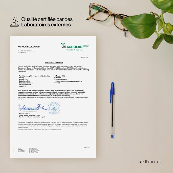 Trans-Resveratrol Lipossomal e NAD+, com Quercetina e Piperina - 90 Cápsulas Veganas