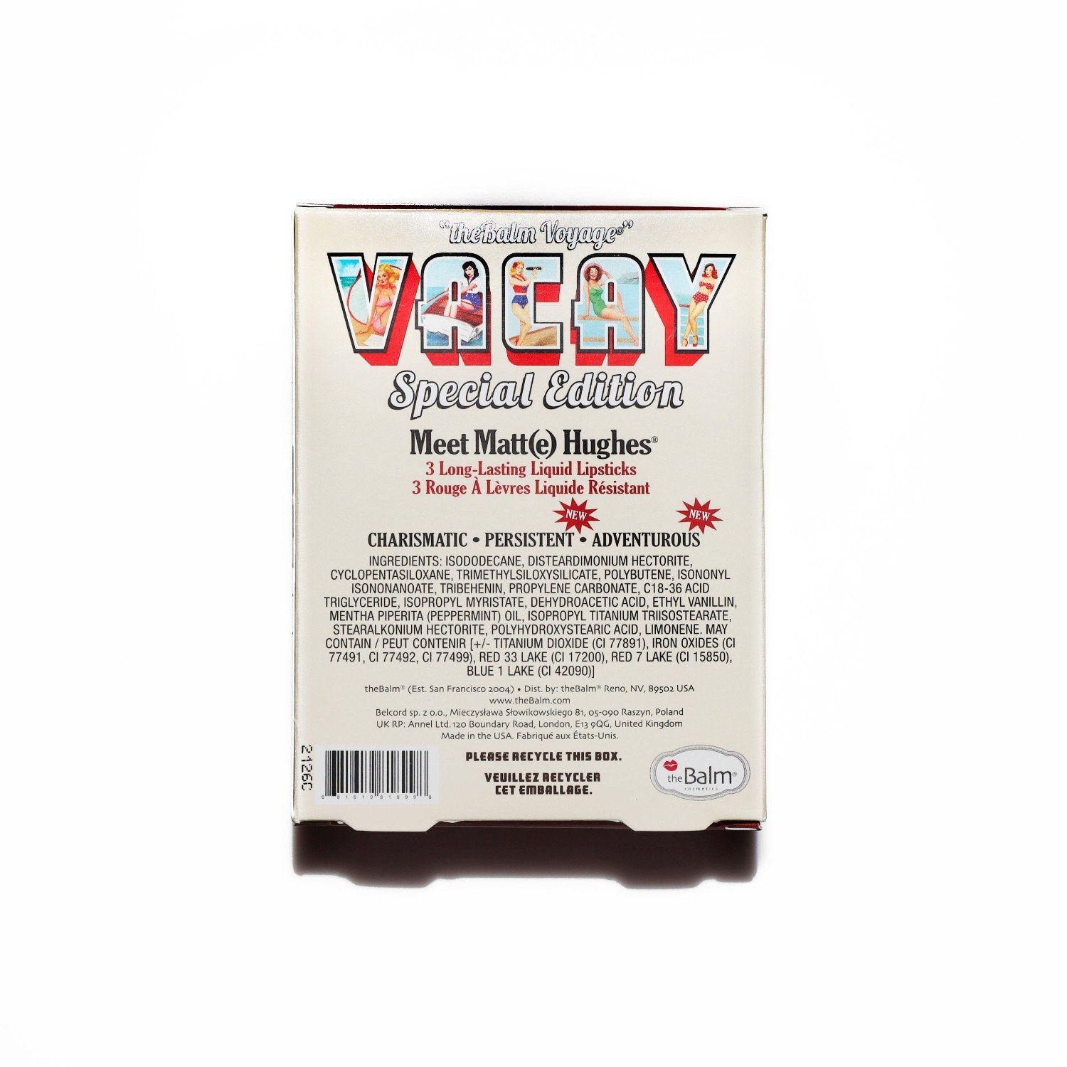 „theBalm“ lūpų dažų rinkinys „Voyage Matte“ – trio – 1 vnt.