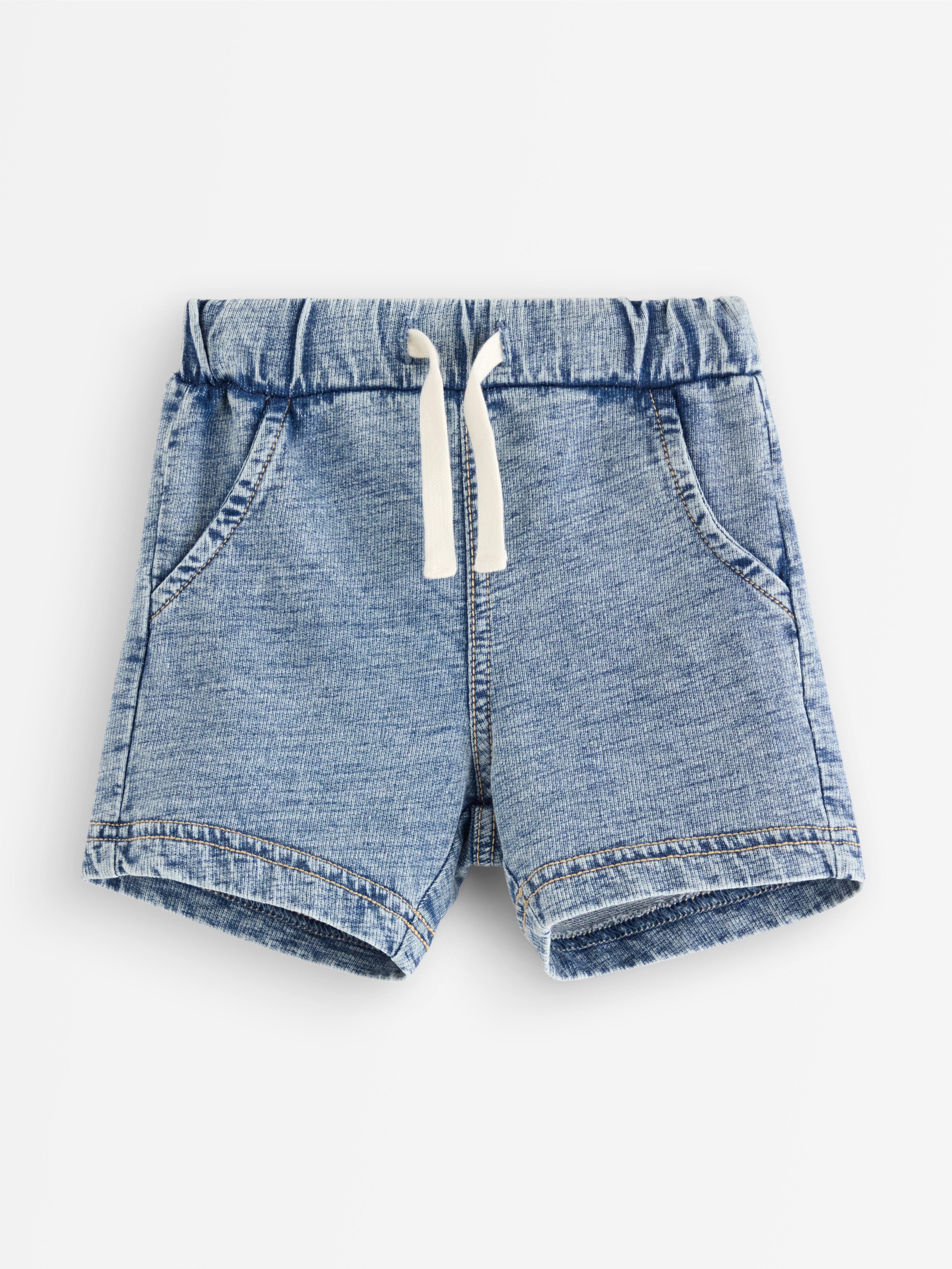 Short souple effet denim clair
