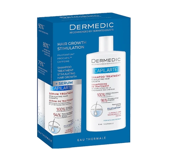 Dermedic Capilarte kuracja stymulująca wzrost włosów szampon 300 ml   serum 150 ml