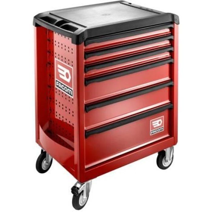 Carrello portautensili su ruote - FACOM - Roll M3 - 6 cassetti - Rosso - Polipropilene rinforzato con fibre