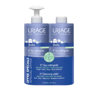 Uriage Pack voda za čišćenje lica za bebe Voda za čišćenje lica za bebe 500 ml x 2 500 ml x 2