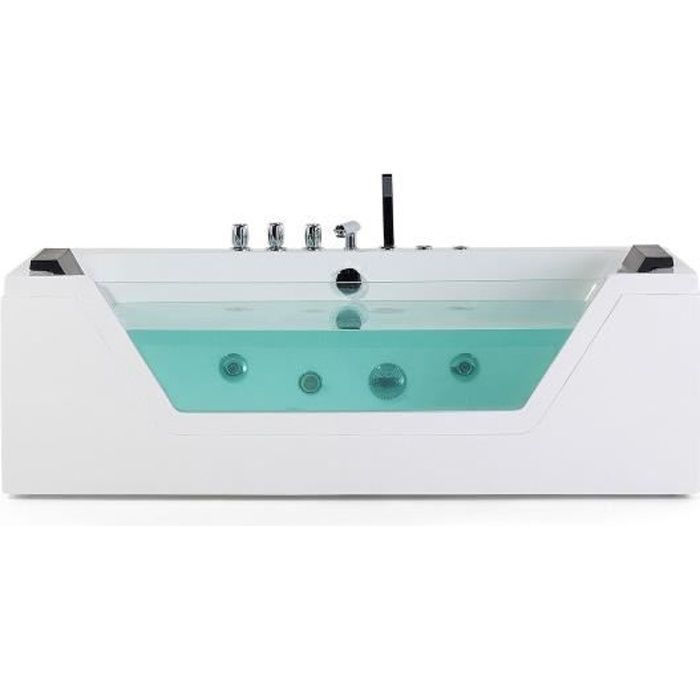 Beliani - Baignoire balnéo 174 cm en acrylique blanc avec LED SAMANA