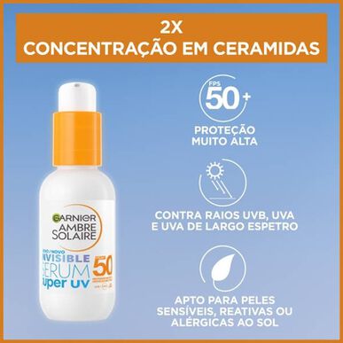 Garnier Ambre Solaire Invisible Super UV aurinkovoide SPF 50 30 ml