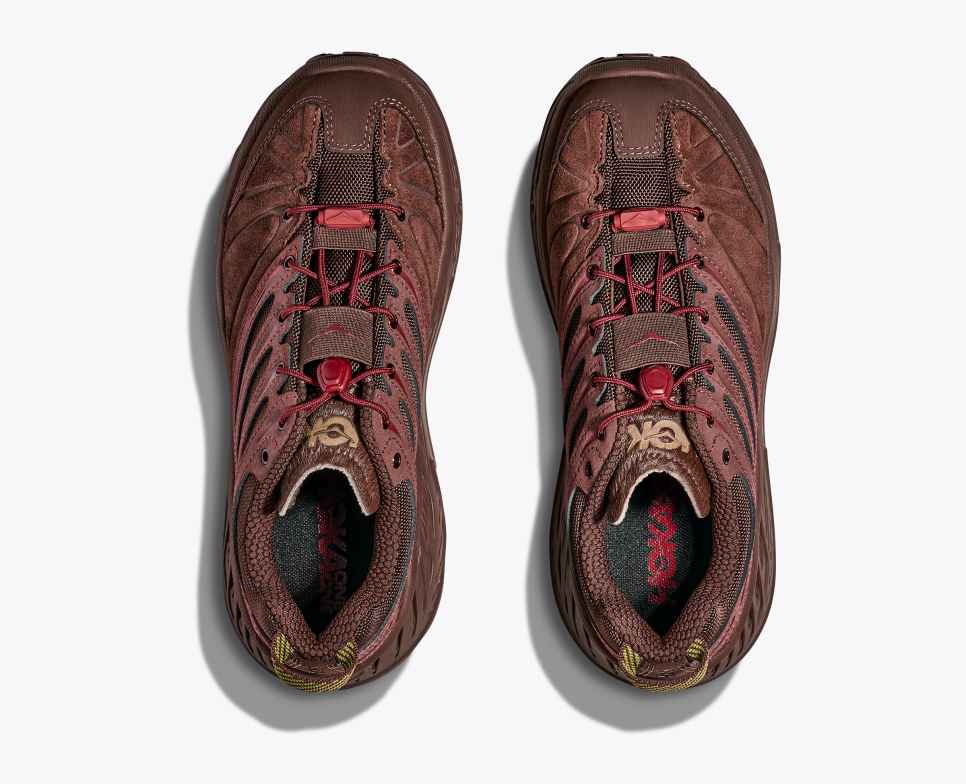 HOKA Elite Terrain System Stinson EVO OG Cold Brew / Varsity Burgundy