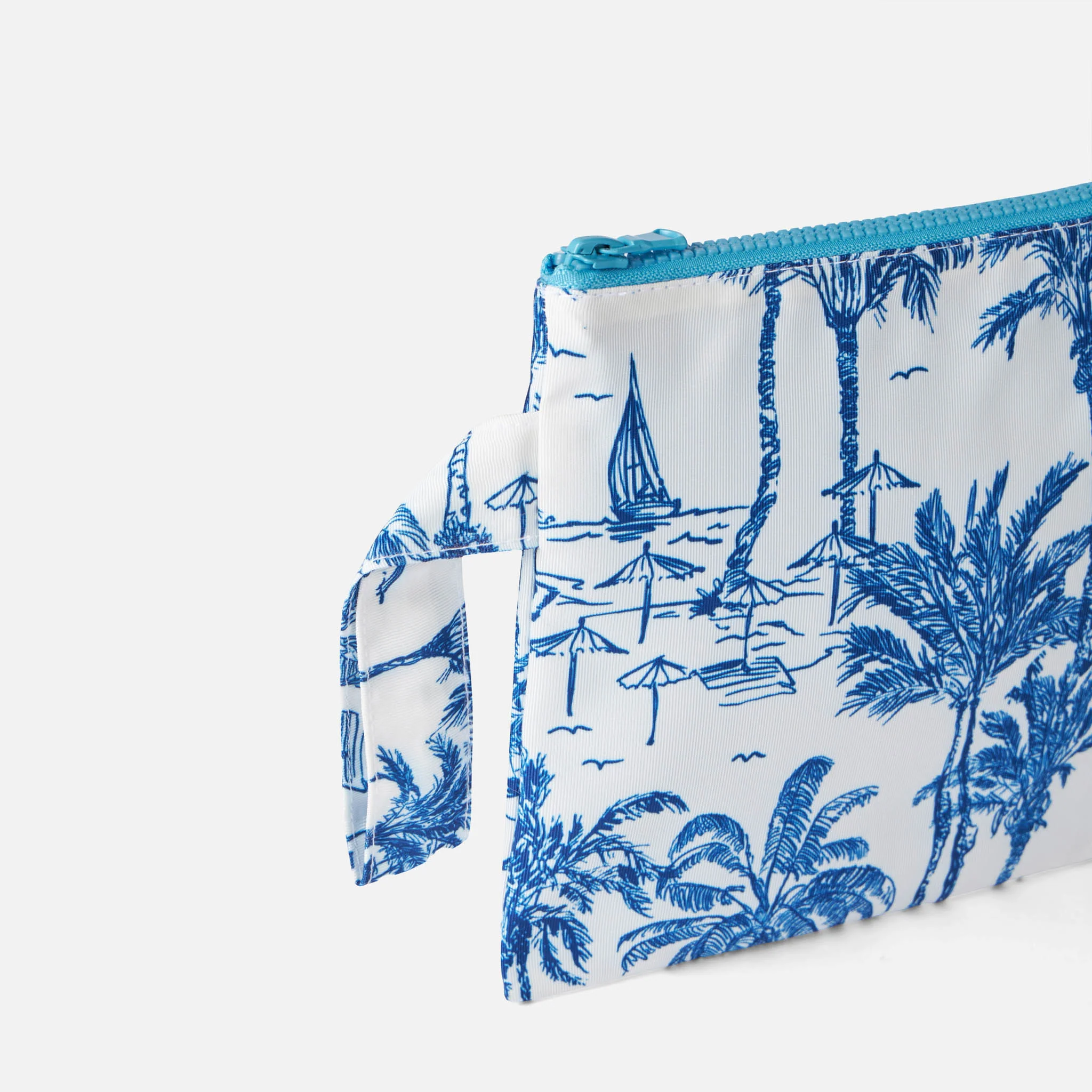 Pareasy nylon clutch tas met toile de jouy print.