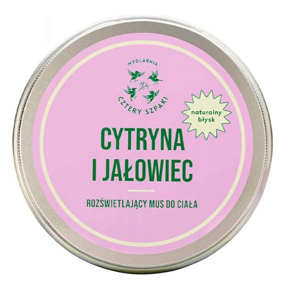 Mydlarnia Cztery Szpaki Cytryna i Jałowiec Rozświetlający mus do ciała