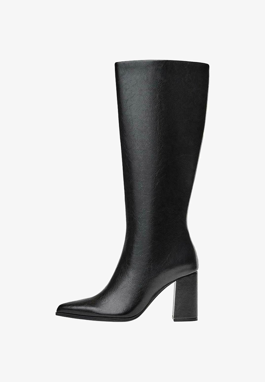 Stivali con tacco alto Bershka - neri