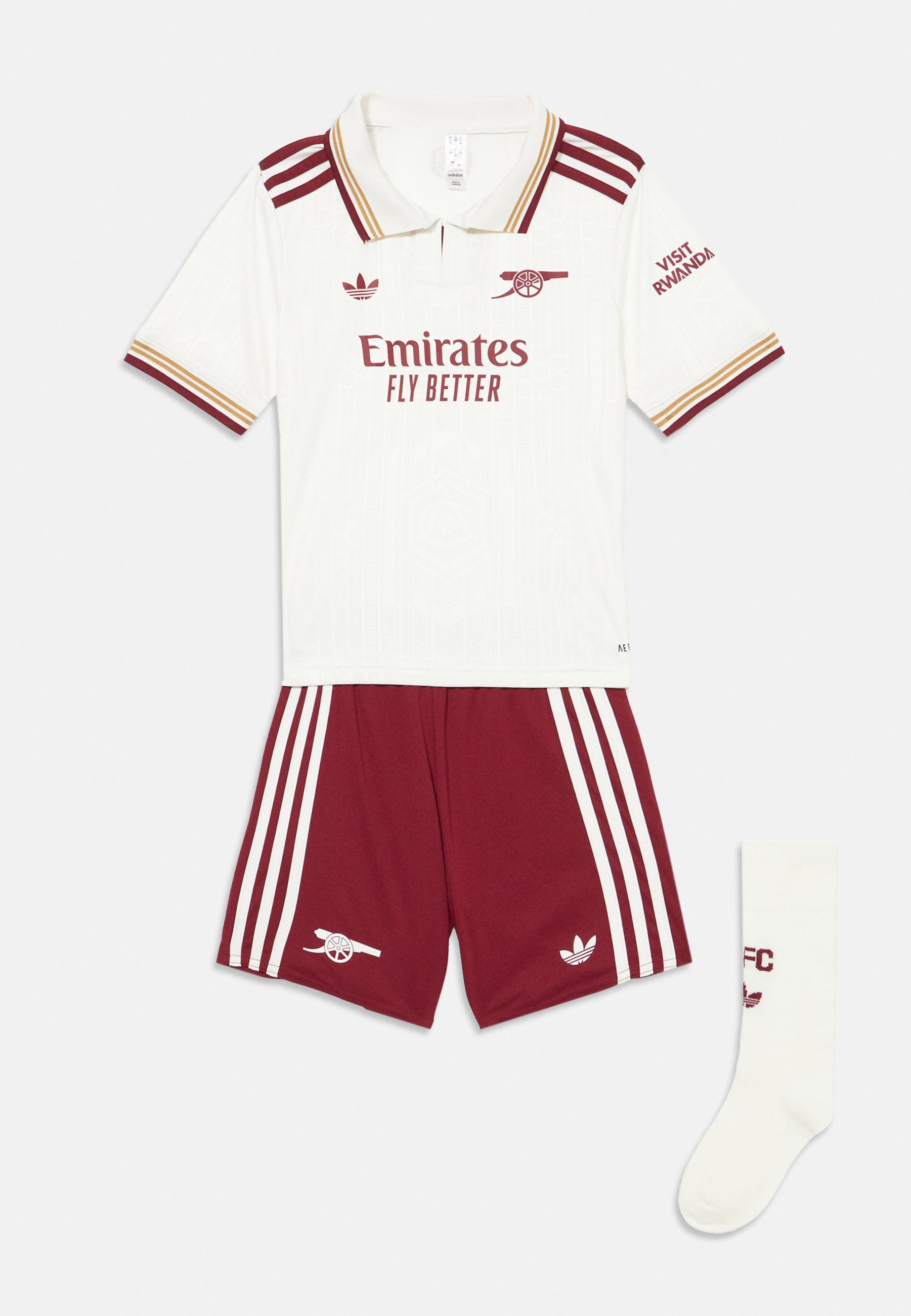 adidas Performance ARSENAL SET UNISEX - Sport T-shirt - wolkwit/teamcoll bordeauxrood 2