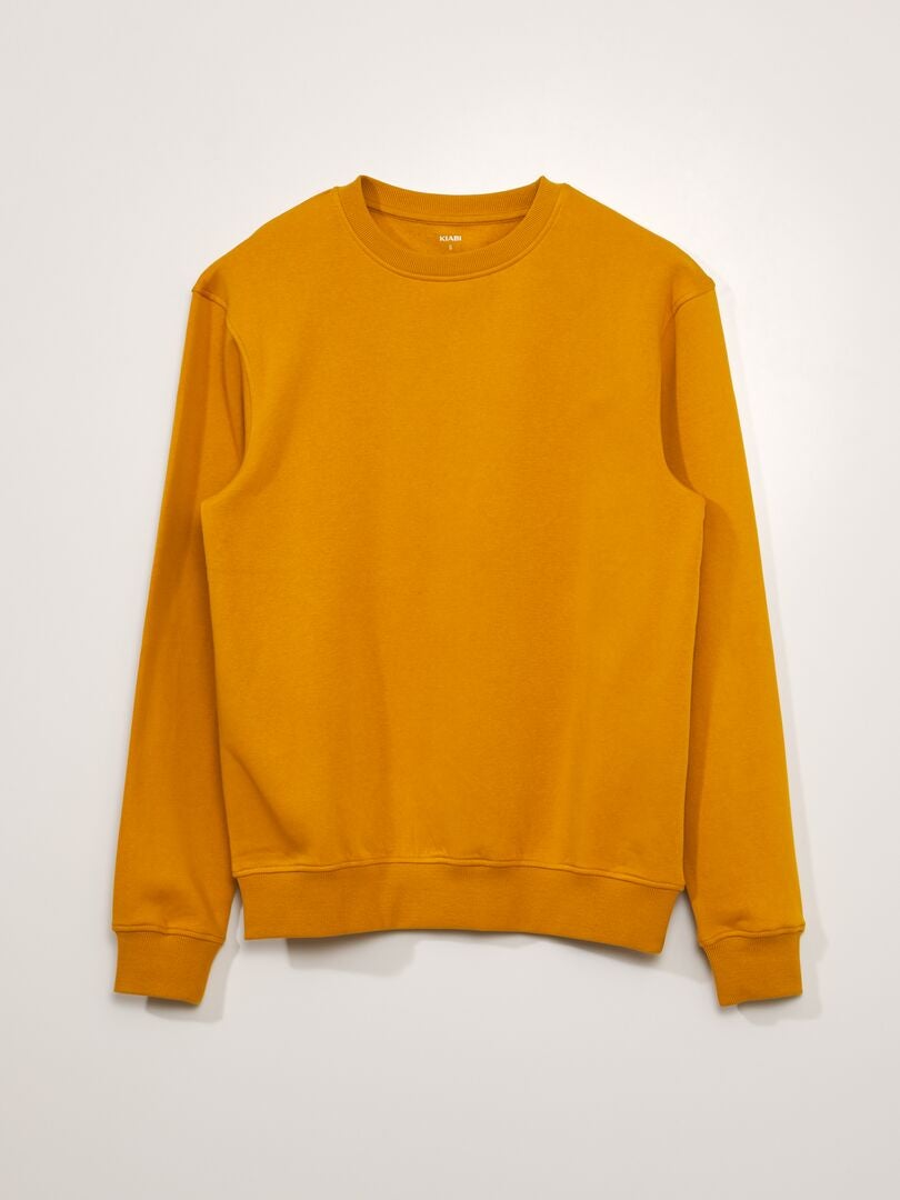 Moletom de gola redonda - AMARELO