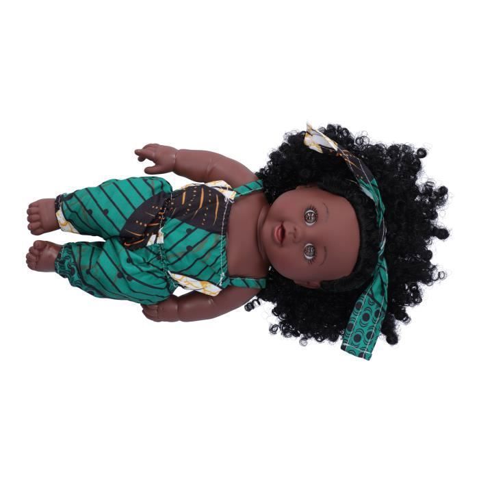 Poupée Reborn OMABETA 30 cm - Bébé africaine fille - Peau noire - Cheveux noirs - Jeux poupee Q12.042