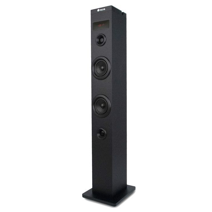 NGS SKYCHARM 50W Bluetooth Tower Speaker with Remote Control, Optical Input, USB, FM Radio and AUX in (Black)