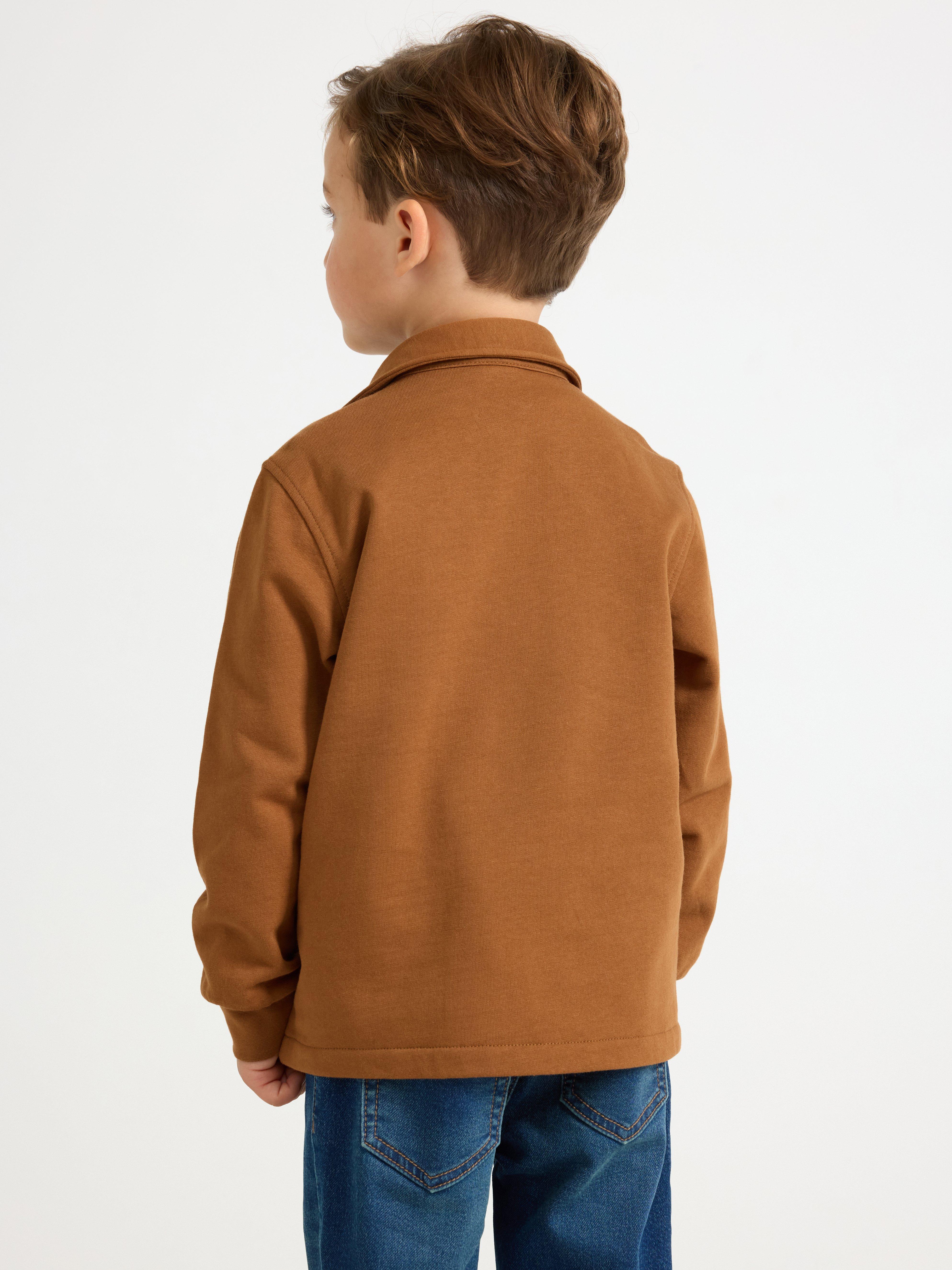 Sobrecamisa en trikå Marrón claro empolvado