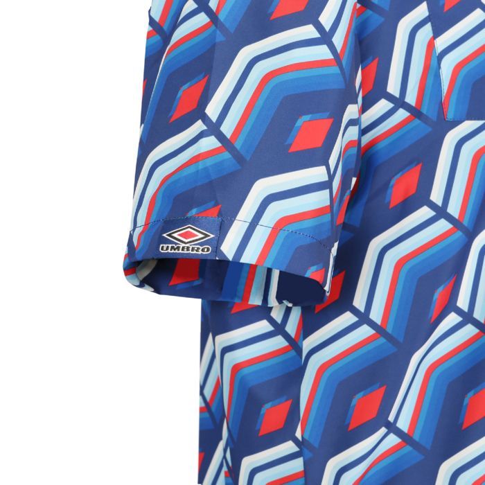 UMBRO T-shirt met korte mouwen - Blauw - Heren - Normale pasvorm - Overhemdkraag