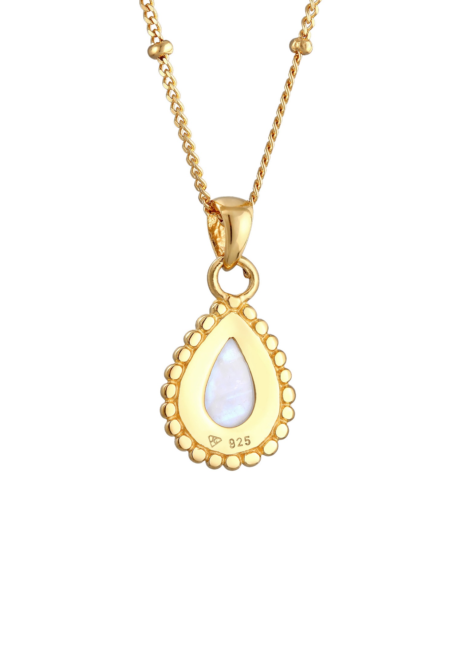 Elli Pendentif femme goutte avec pierre de lune en argent sterling 925