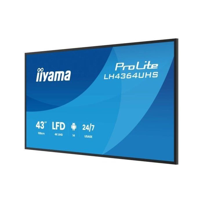 IIYAMA Prolite LH4364UHS-B1AG 4K UHD 43-inch Digital Display - Android 14 OS