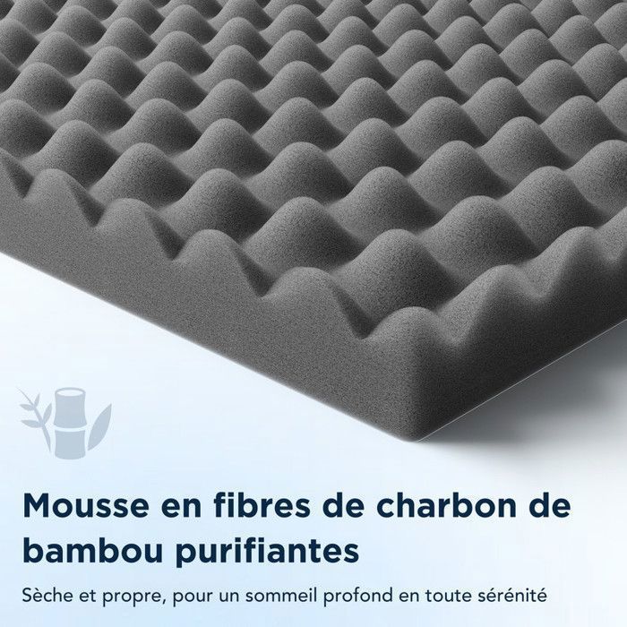 CHICASA 180x200 cm Mattress – Memory Foam – 21 cm – Anti-motion transfer – Durable, Reversible, Removable Cover