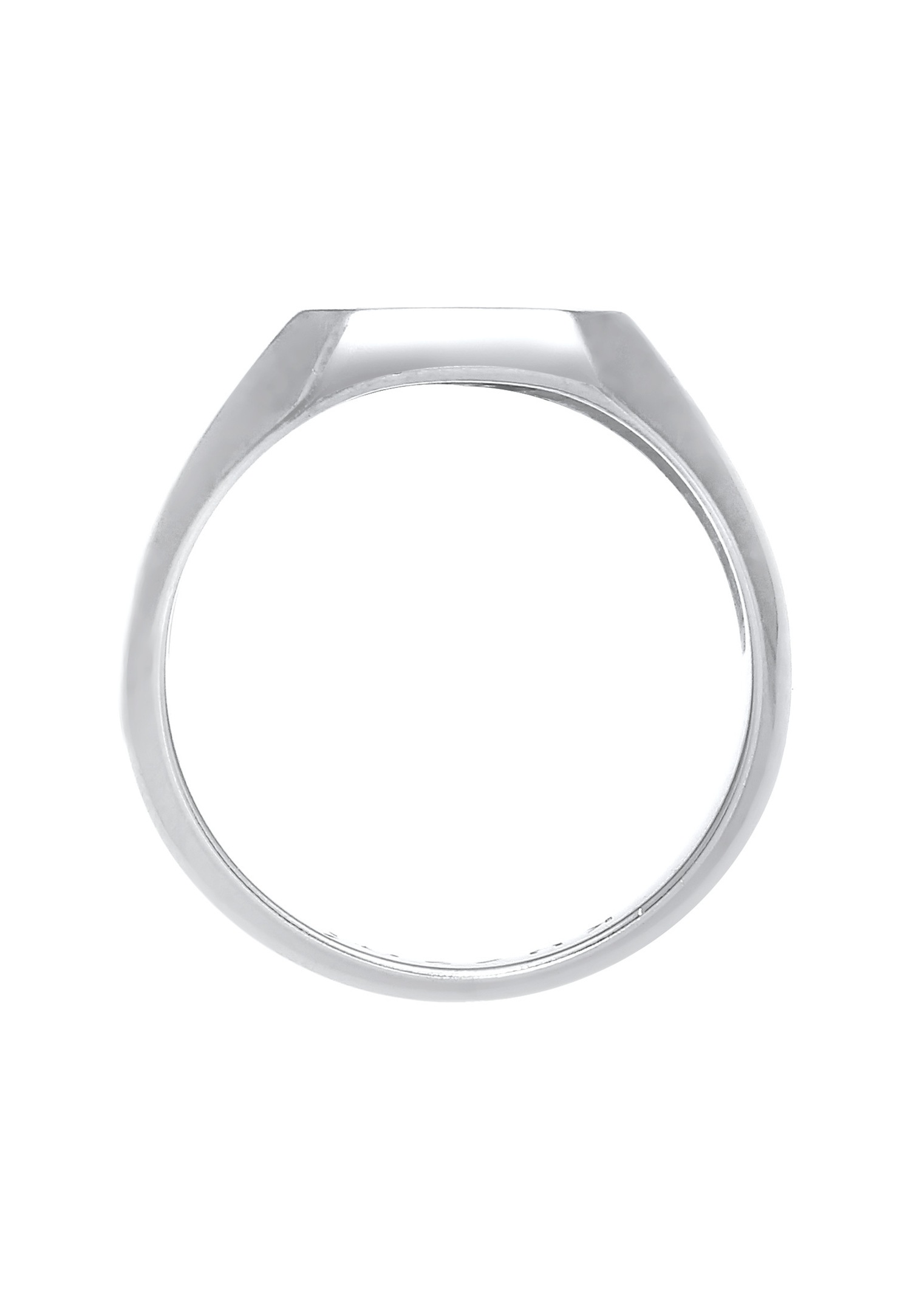 KUZZOI Bague homme en émail noir tendance de base en argent sterling 925
