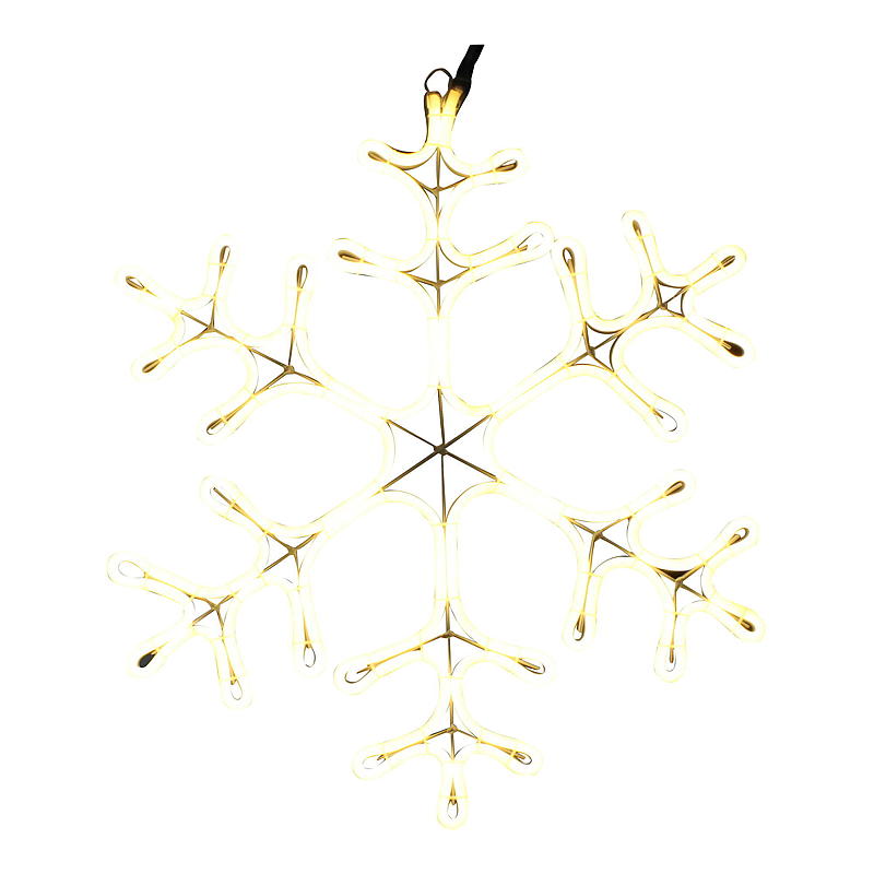 Light IT Lysskilt snøfnugg 57x51 cm, neon varm hvit