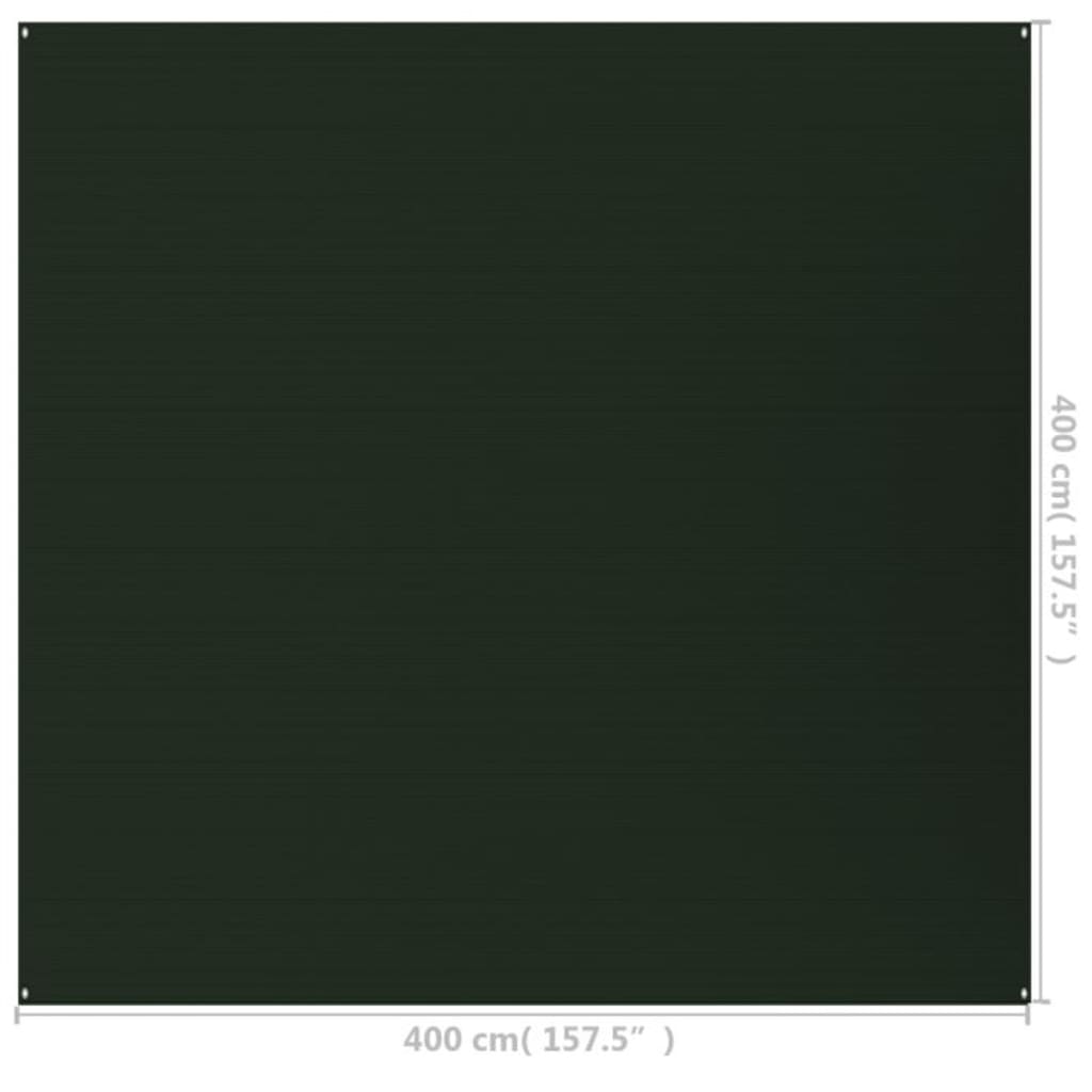 Tapis de tente Vidaxl en PEHD 400x400 cm
