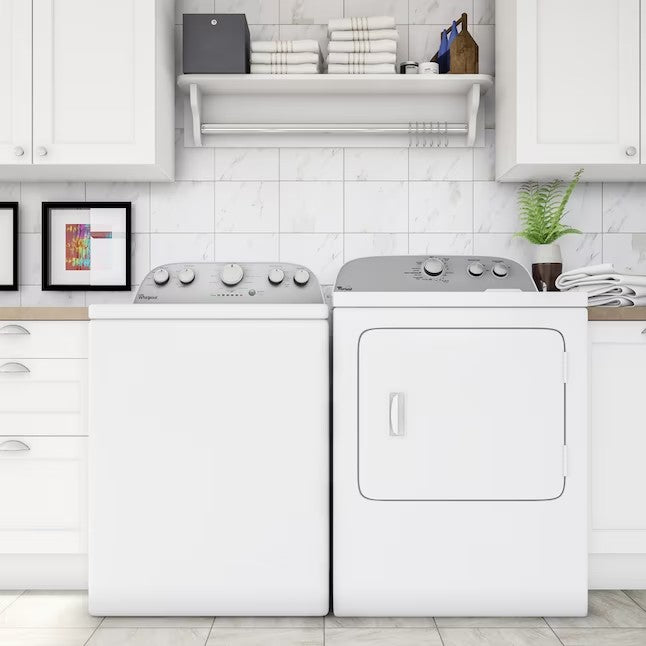 Lavadora de carregamento superior Whirlpool de 3,5 pés cúbicos com agitador de alta eficiência (branca)