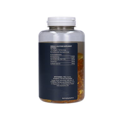 My Protein Kapsler Omega 3-6-9 Myvitamins Performance 120 kapsler