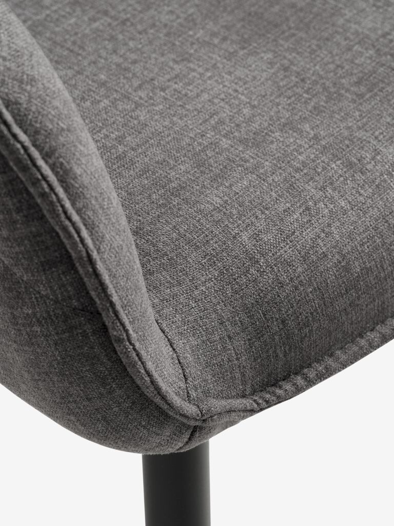 Jedálenská stolička SABRO, sivo-čierna látka