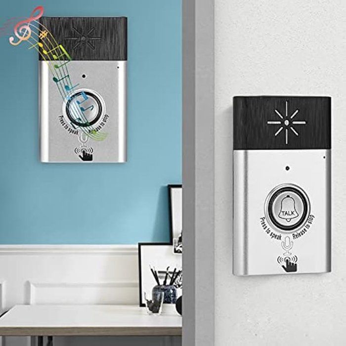 Intercomunicador inalámbrico alimentado por batería, intercomunicador inalámbrico para interiores, sistema de intercomunicación de voz inalámbrico inteligente con control remoto.