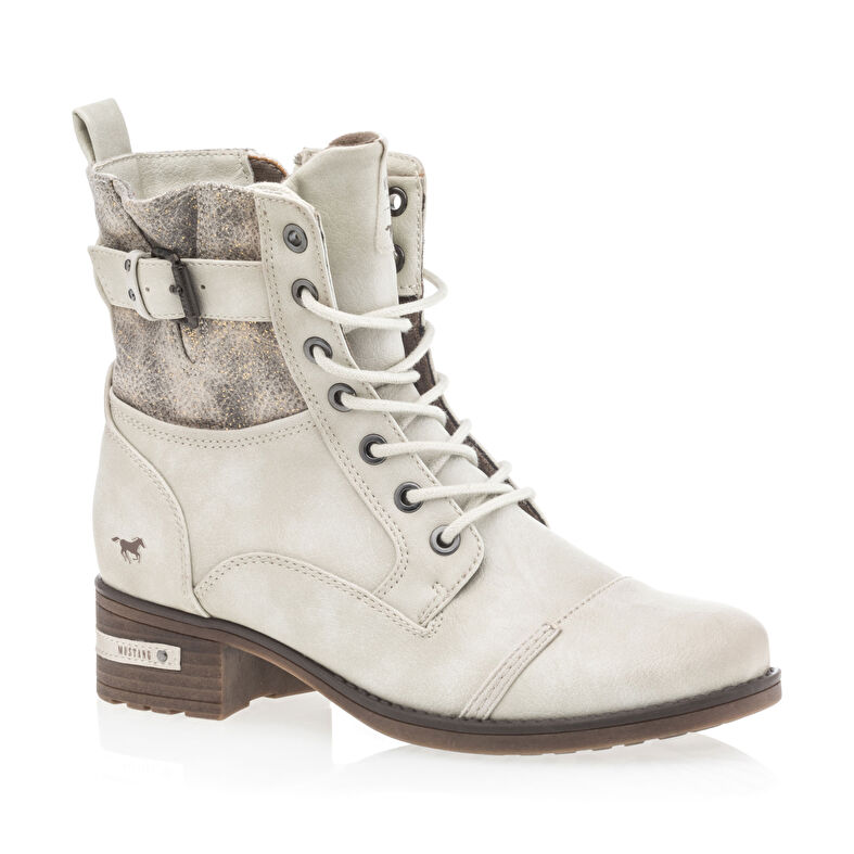Weiße Damenstiefel / Stiefeletten