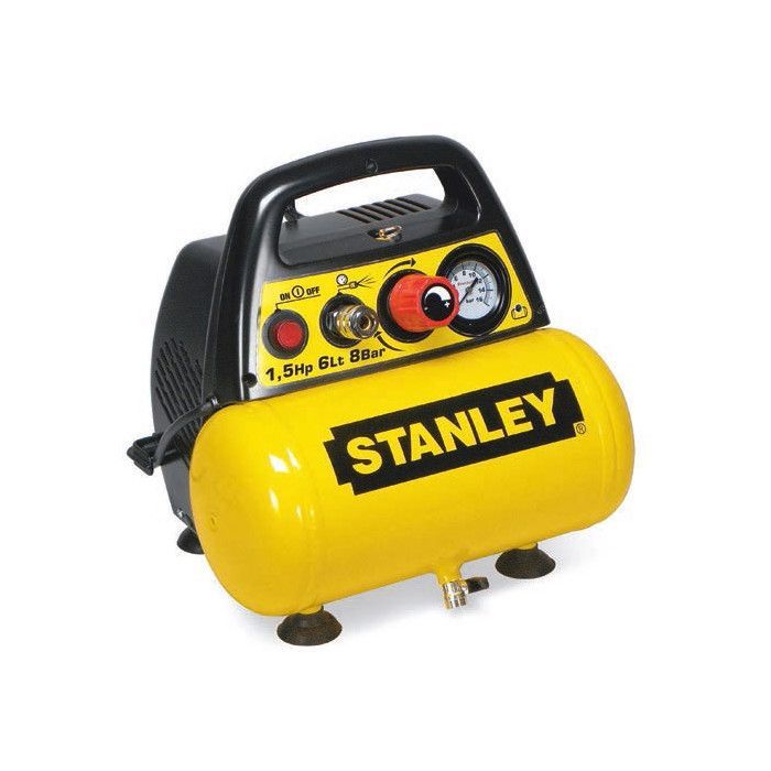 Stanley 6L 8 bar 1.5HP Coaxial Oil-Free Compressor with Nanometer DN 200/8/6