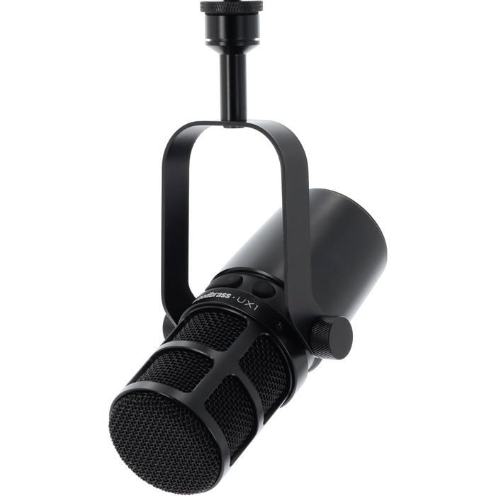 Microfono USB + XLR - WOODBRASS - UX1 - Capsula cardioide - Monitoraggio diretto - Design robusto