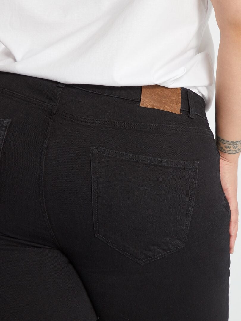 Calça jeans skinny de cintura alta - L32 - PRETA