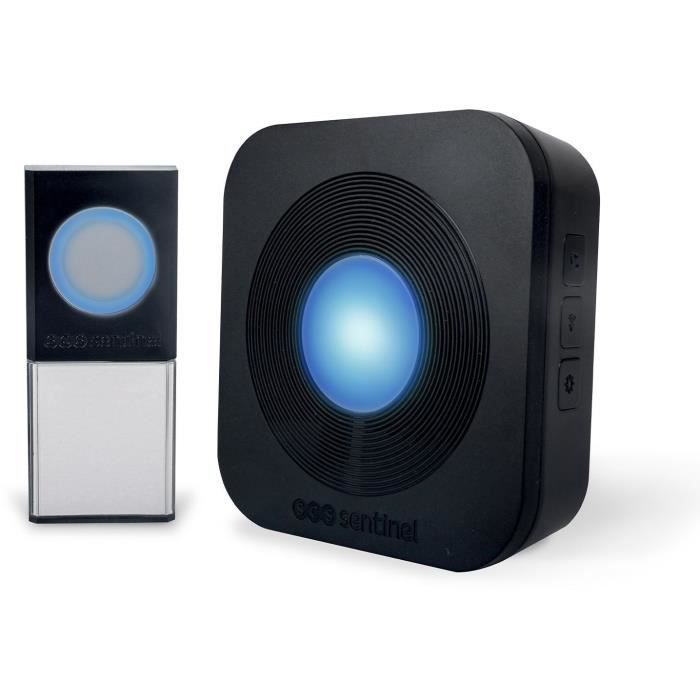 Carillon sans fil - SCS SENTINEL - 200 mètres - SimplyBell - Noir