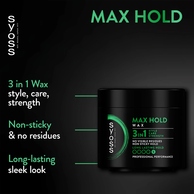 Cera modeladora Syoss Max Hold com fixação extra forte