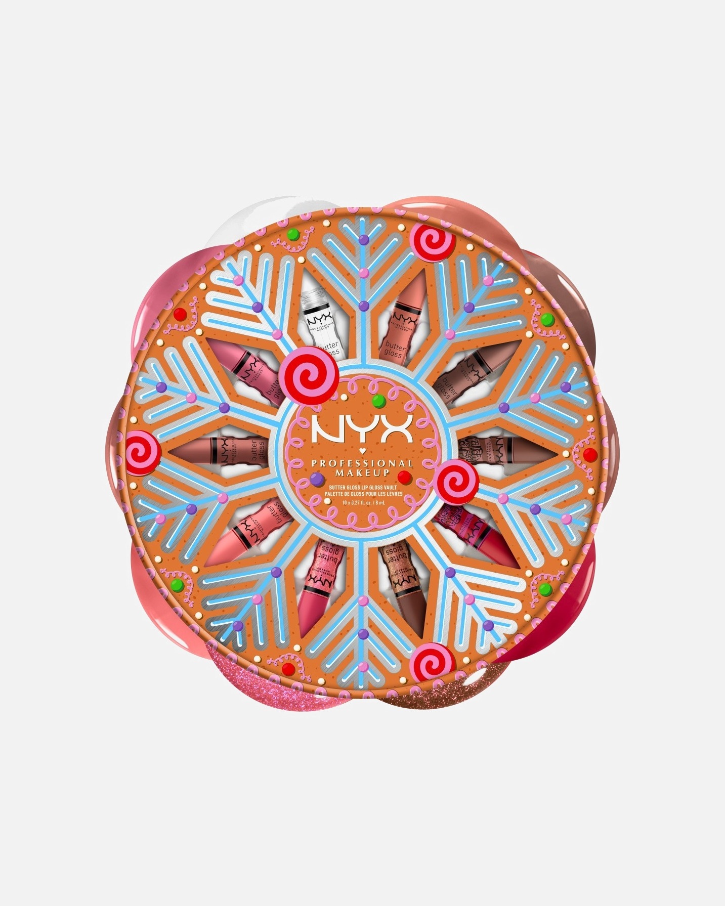 NYX Professional Makeup set za šminkanje usana Epic Butter Gloss Vault - 1 komad